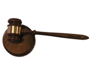 Engraved Gavel and Block