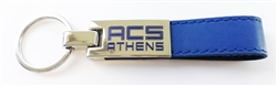 G10_Key Chain with Leather and printed ACS Athens Logo