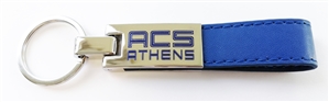 G10_Key Chain with Leather and printed ACS Athens Logo
