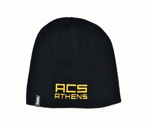 H01_Navy Blue Winter Knit Hat with ACS Athens Logo