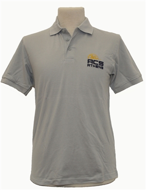 P03_Short Sleeve Polo Shirt - ACS Athens with Lancer Logo