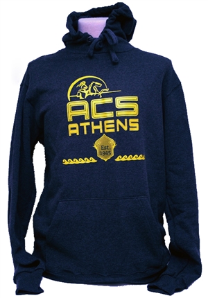 S06_Navy Blue Hooded Sweatshirt with ACS Athens Lancer Logo