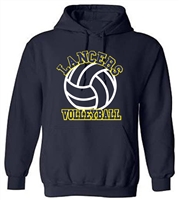 SA13_Hooded Sweatshirt With Large ACS Athens Volleyball Logo