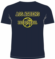 ST01_Short sleeve T-Shirt with small Lancer Logo on Front & large ACS Athens Basketball Logo on Back