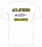 ST07_Short sleeve T-Shirt with small Lancer Logo on Front & large ACS Athens Cross Country Logo on Back