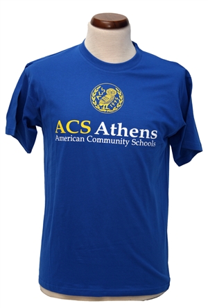 T09_Short Sleeve T-Shirt with ACS Athens Logo and small Owl