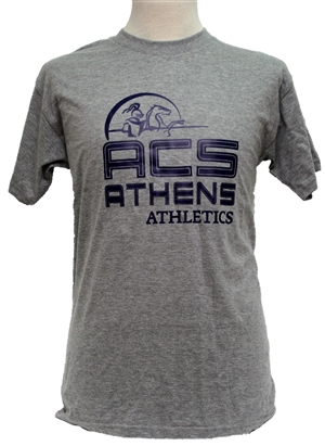 T10_Short Sleeve T-Shirt with Large ACS Athens Athletics logo with Lancer