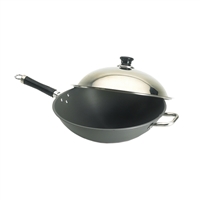 Fire Magic Wok 15-in Hard Anodized with Stainless Steel Cover