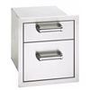 Fire Magic Flush Mounted Double Drawer Soft Close, 16-In x 14-In