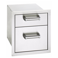 Fire Magic Flush Mounted Double Drawer Soft Close, 16-In x 14-In