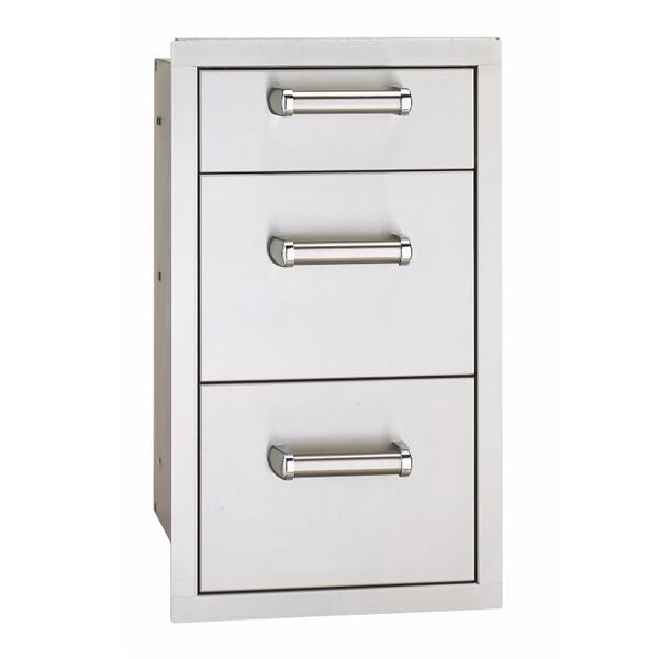 Fire Magic Flush Mounted Triple Drawer Soft Close, 26-In x 14-In