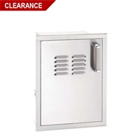 Fire Magic Flush Mounted Single Door With Tank Tray And Louvers, 21-In x 14-In, Left Hinge
