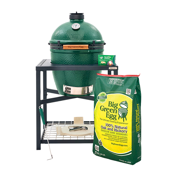 Big Green Egg Large Charcoal Kamado Package with Modular Nest