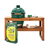 Big Green Egg Large Charcoal Kamado Package with Solid Acacia Hardwood Table