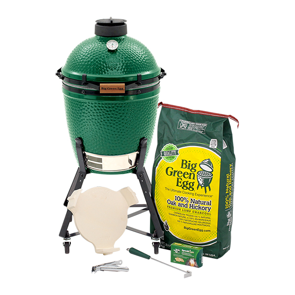 Big Green Egg Medium Charcoal Kamado Package with Nest