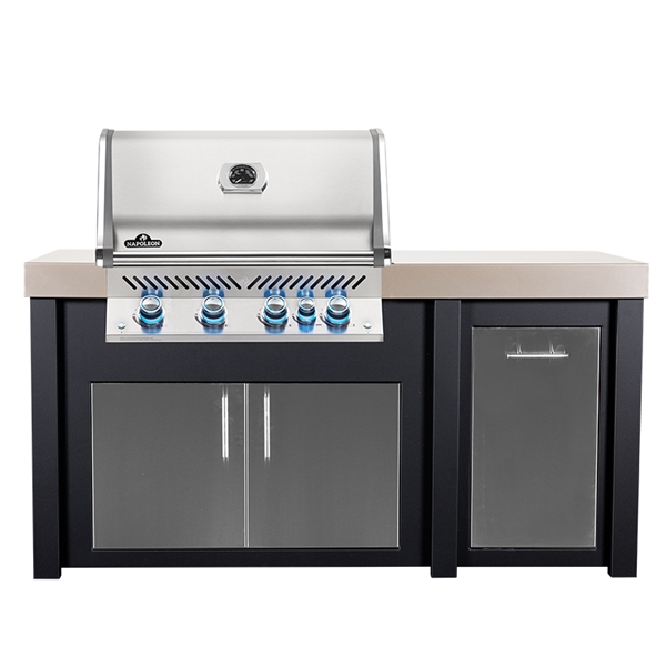 BBQ Authority 71" Outdoor Kitchen Island Bundle with Napoleon Prestige PRO 500 Built-In Gas Grill