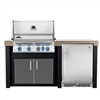 BBQ Authority 71" Outdoor Kitchen Island Refrigerator Bundle with Napoleon Prestige PRO 500 Built-In Grill