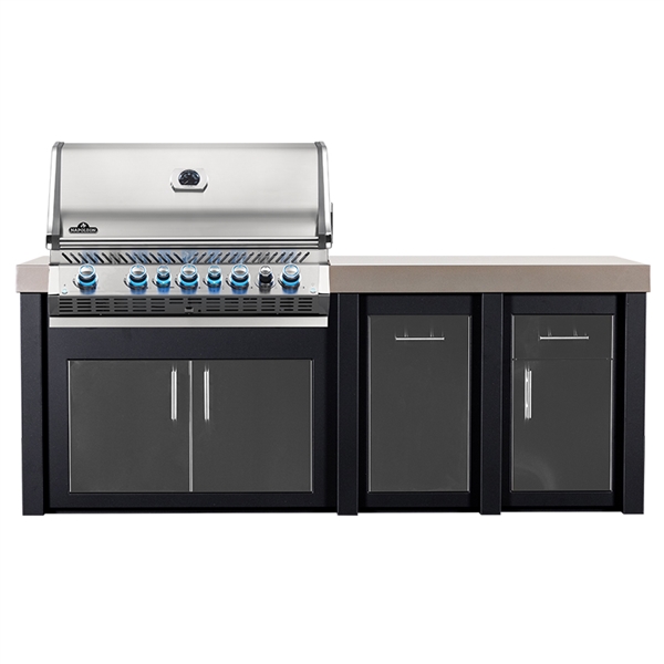 BBQ Authority 92" Outdoor Kitchen Island Bundle with Napoleon Prestige PRO 665 Built-In Gas Grill