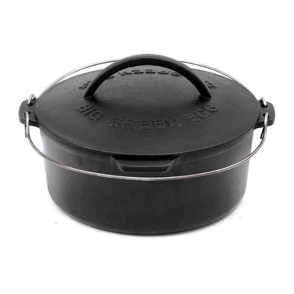 Big Green Egg Professional Grade Cast Iron Dutch Oven With Lid (for all except S, MX and MN) 5.5 quart/5.2 L