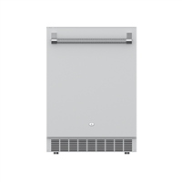 Hestan Outdoor Refrigerator, Solid Reversible Door, With Lock, 24"