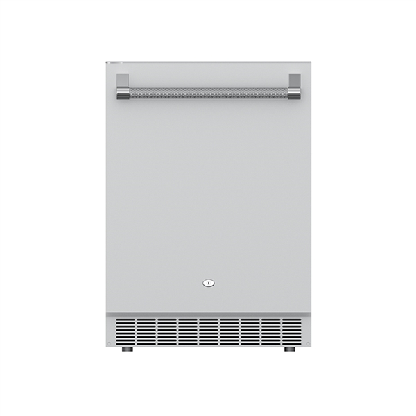 Hestan Outdoor Refrigerator, Solid Reversible Door, With Lock, 24"