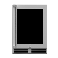 Hestan 24-in Outdoor Dual Zone Refrigerator with Wine Storage (UV-Coated Glass Door)