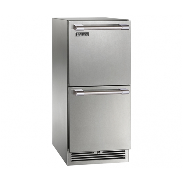 Perlick 15" Signature Series Outdoor Refrigerator Drawers, Stainless Steel
