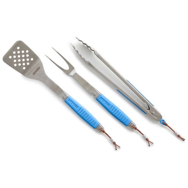 NOMAD 3 Piece BBQ Tool Set - Blue