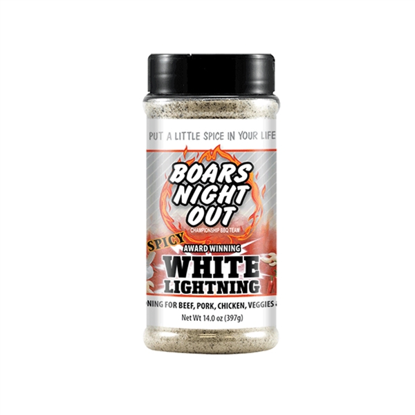 Boars Night Out Spicy White Lightning BBQ Rub - 14 oz.