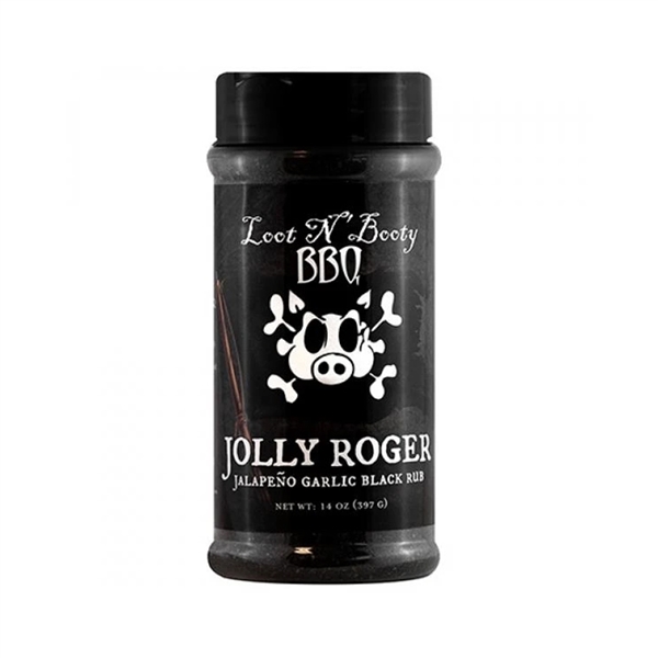 Loot N Booty BBQ Jolly Roger Jalapeno Garlic Black Rub - 14 oz