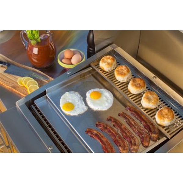 Primo Cast Iron Griddle for Oval XL 400, Flat and Grooved Sides