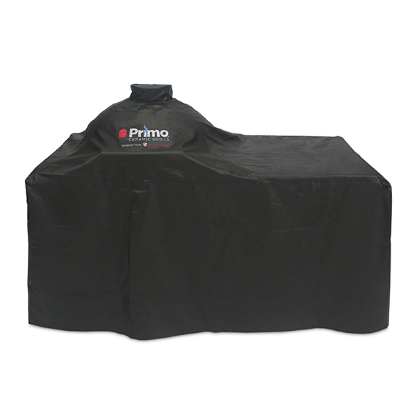 Primo Grill Cover for Oval LG 300 and Oval JR 200 Grills with Countertop Table