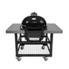 Primo Oval LG 300 Large Charcoal Grill with Cart and Stainless Steel Top