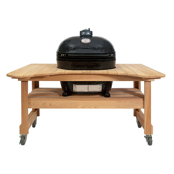 Primo Oval XL 400 X-Large Charcoal Grill with Cypress Table