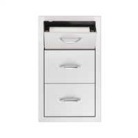 Summerset 17" Vertical 2-Drawer and Paper Towel Holder Combo