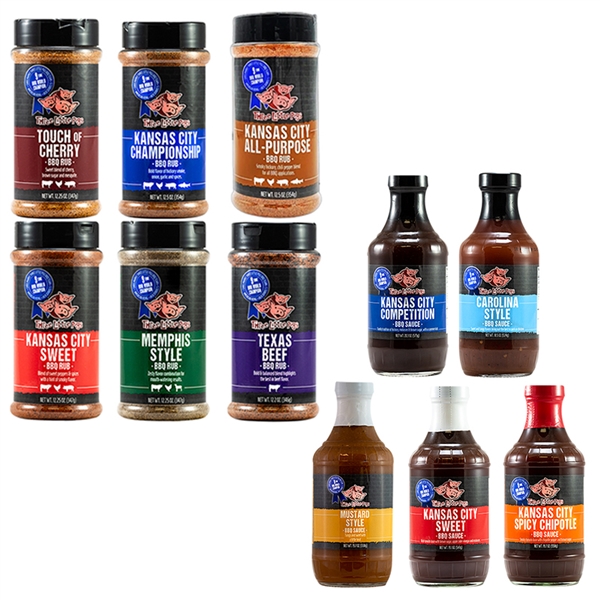 Three Little Pigs BBQ Sauce and Rubs Bundle