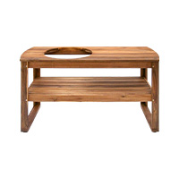 Big Green Egg Solid Acacia Hardwood Table for Large Eggs
