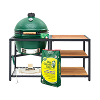 Big Green Egg XLarge Charcoal Kamado Package with Modular Nest & Expansion Frame