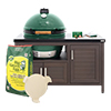 Big Green Egg XLarge Charcoal Kamado Package with 53" Modern Farmhouse-Style Table