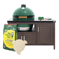 Big Green Egg XLarge Charcoal Kamado Package with 53" Modern Farmhouse-Style Table