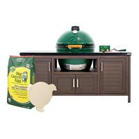 Big Green Egg XLarge Charcoal Kamado Package with 72" Modern Farmhouse-Style Table