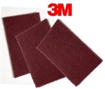 3M 7447 Scotch Brite Pads 6" x 9" Maroon Lowest Price