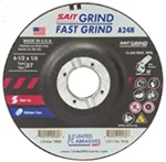 SAIT 4.5" & 5" Depressed Center Grinding Wheels - Made in USA