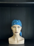 Hope Cap Abstract Blue Tie Back Scarf
