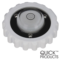 Quick Products JQ-RLW Replacement Bubble Level Cap for Electric Tongue Jack - White