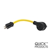 Quick Products QP-15M30F012 RV Adapter Cord - 15A Male to 30A Female, 12"