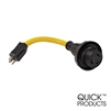 Quick Products QP-15M30T012 Twist Lock Adapter Cord - 15A Male to 30A Twist Lock, 12"