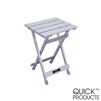 Quick Products QP-AFT91216 Aluminum Folding Side Table for RV's, Campsites and Indoor/Outdoor Use - 9.5" x 12" Tabletop with 16.5" Standing Height