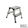 Quick Products QP-FTSS Slim-Profile Easy Folding Two-Step Stool - 200 lbs. Capacity