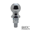 Quick Products QP-HB3007 2" Chrome Hitch Ball - 3/4" Diameter x 2" Long Shank - 3,500 lbs.